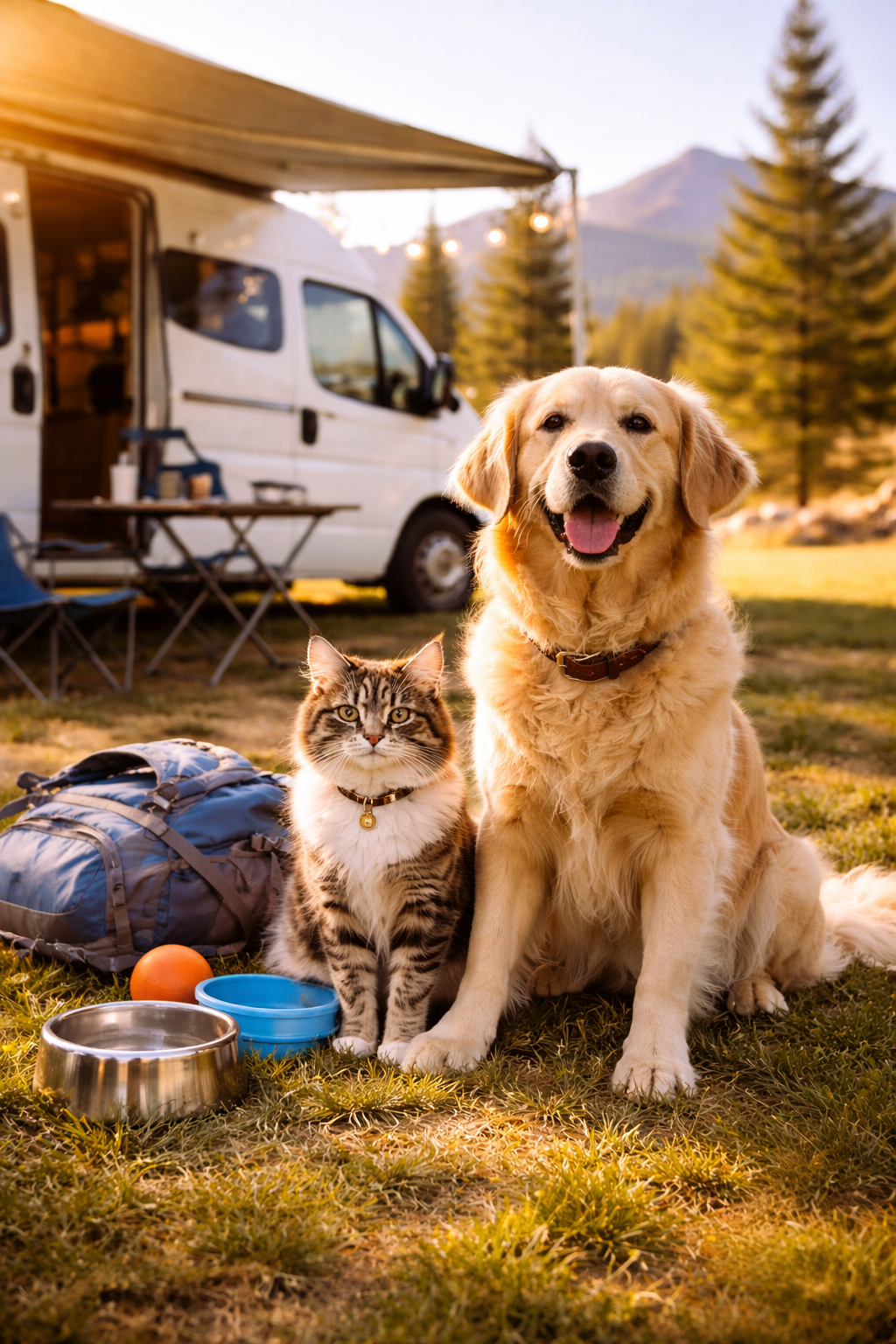 Jak na to, aby byl pes i kočka šťastný karavanista